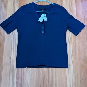 Banana Republic Factory Navy V-Neck Sweater